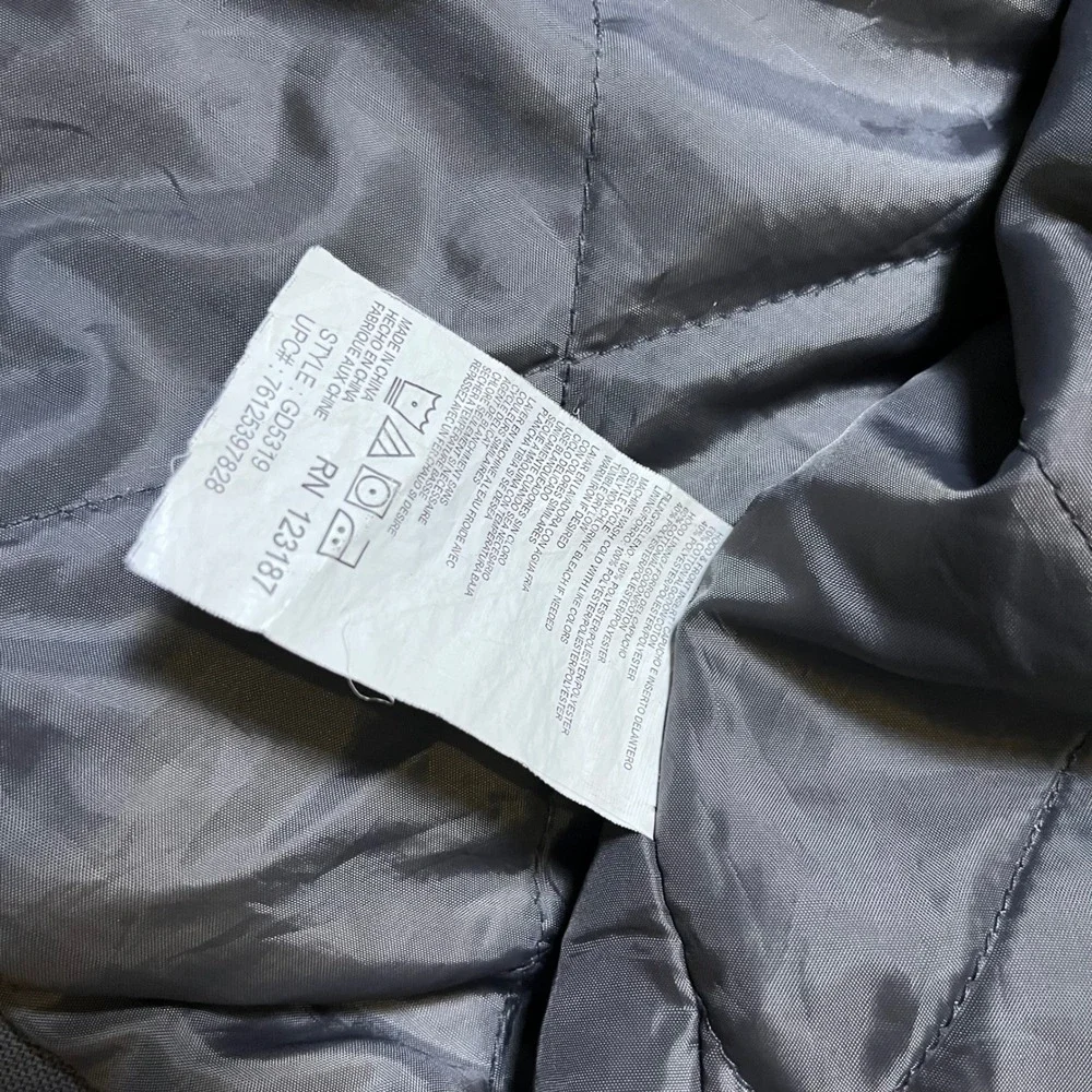 Dickies Hooded Canvas Work Jacket L Grayish Purple Lined Full Zip Snap Button